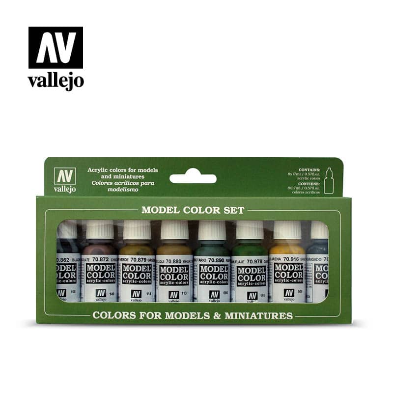 Set of 8 Model Color acrylic paints for painting models, figures and  dioramas.